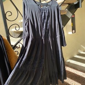 Torrid black dress with lace detail